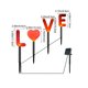 thumbnail image 3 of CaiYueKe Solar Powered Valentine's Day Lights 4 Pack Love Shape Garden Stake Lights Outdoor Waterproof Yard Decor Pathway Lawn Patio Decoration Automatic On Off Holiday Party Decorative Lights, 3 of 8