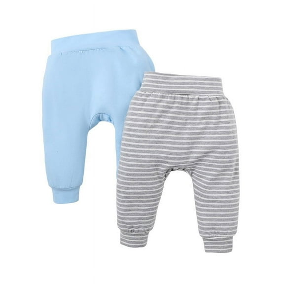 Toddler Baby Boy Blue and Gray Striped Pants 2PCS Set Infant Fall Winter Sports and Casual Clothes