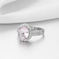thumbnail image 4 of Women Ring Alloy With Zirconia Stone Simple Plated Fashion Jewelry Gift For Her Elegant Pink Ring Party Ring Statement, 4 of 5