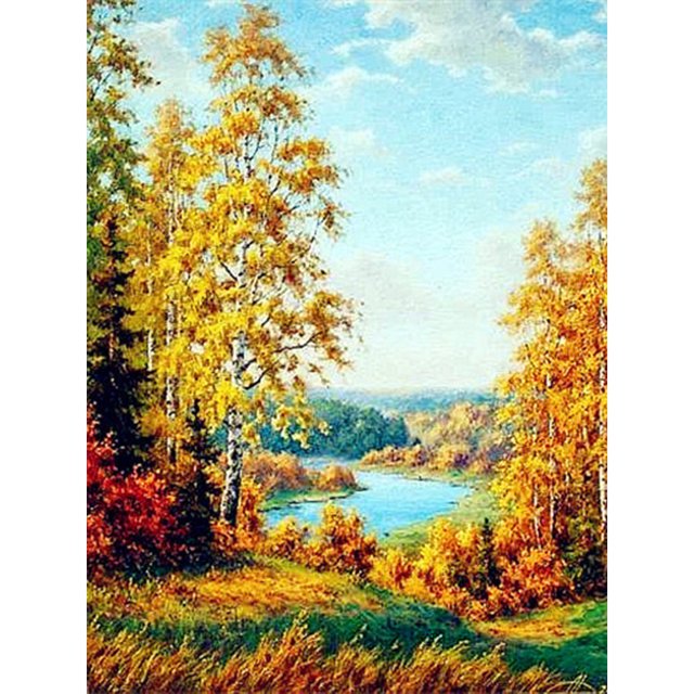 Pintura de diamante 5D DIY Full Square Drill Forest Kit Decoración del hogar Arte Artesanía FLhrweasw Nuevo