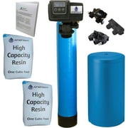 AFWFilters 2 cubic Foot 64k Whole Home Water Softener with High Capacity Resin, 3/4" Plastic MNPT Connection, and Blue Tanks