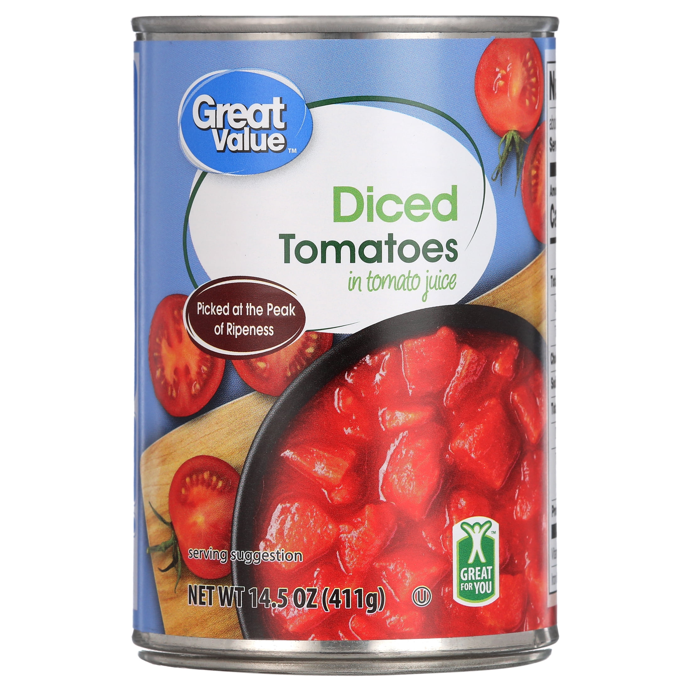 Great Value Diced Tomatoes in Tomato Juice