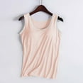 thumbnail image 4 of Jxximdong Tank Top for Women Women's Fashionable Casual Padded Tank Top Without Wire Bra Cup Integrated Tank Top Suspenders Spring Tops for Women, 4 of 8