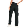 thumbnail image 5 of HDE Women's High Waisted Baggy Y2K Cargo Pants with Pockets Black XS, 5 of 6