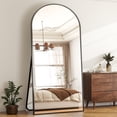 thumbnail image 2 of GLSLAND Full Length Mirror 76"x 35" Arched Floor Mirror with Stand,Modern Wall Mirror,Black, 2 of 6
