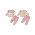 thumbnail image 2 of xiaxaixu Toddler Boy Girl Fall Clothes Contrast Color Long Sleeve Sweatshirt Tops and Pants Set 2Pcs Outfits, 2 of 8