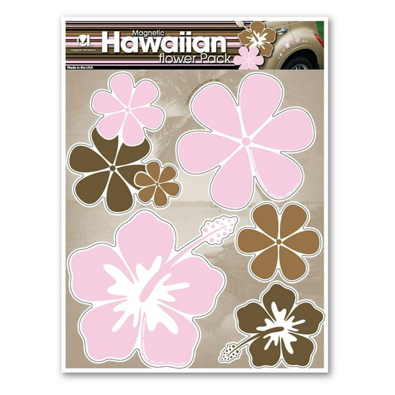 Pink Hawaiian Flower Pack Magnet