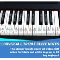 thumbnail image 3 of QMG Color Piano and Keyboard Music Note Full Set Stickers for White and Black Keys; Made in USA, 3 of 11