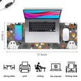 thumbnail image 5 of Long Mouse Pads for Desk,Halloween Cute Ghosts with Boo Desk Mats on Top Of Desks, Desk Mouse Pad Extra Large with 3mm Non-Slip Base and Stitched Edge for Gaming,Office,Work,Home 31.5"x11.8", 5 of 6