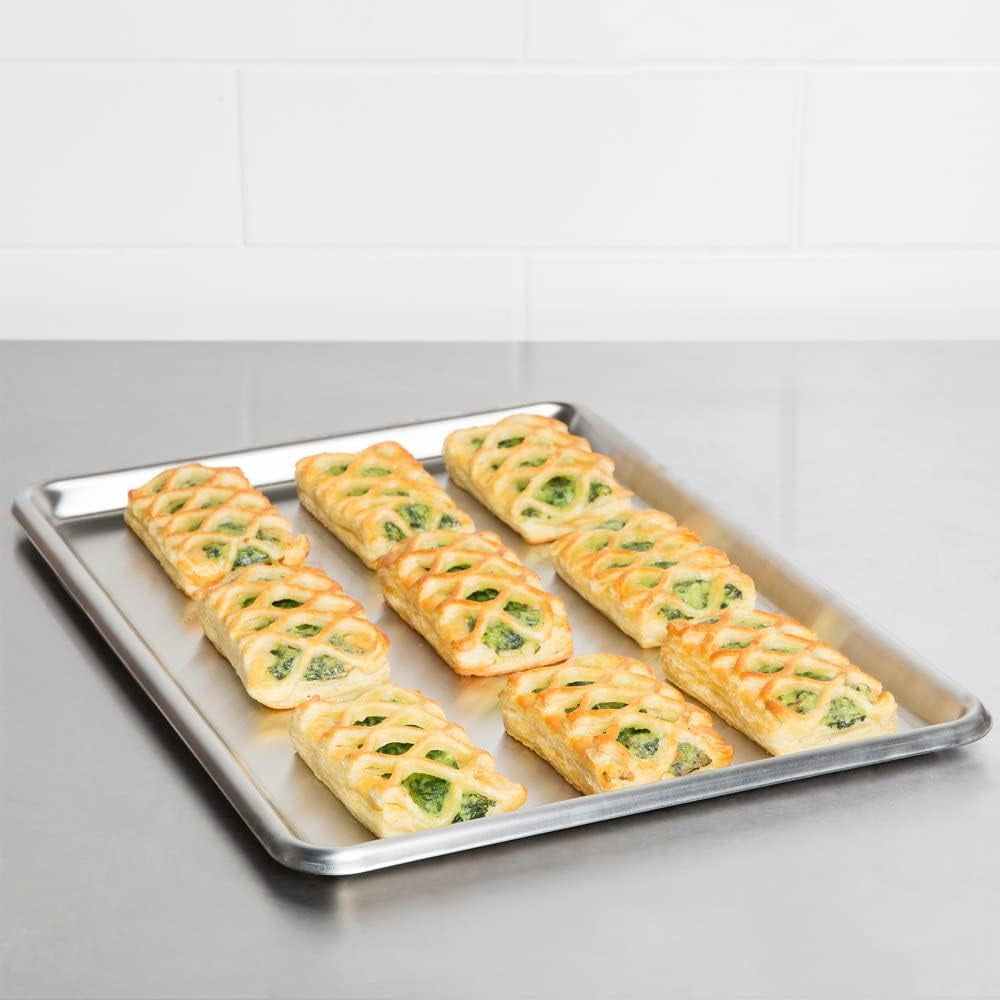 TrueCraftware- 18" x 13" Half Size Stainless Steel Sheet Pan 20 Gauge- Bakeware Baking Pan Baking Sheet Baking Tray Cookie Sheet for Oven Perfect for Baking Roasting Heavy Duty & Rust Free