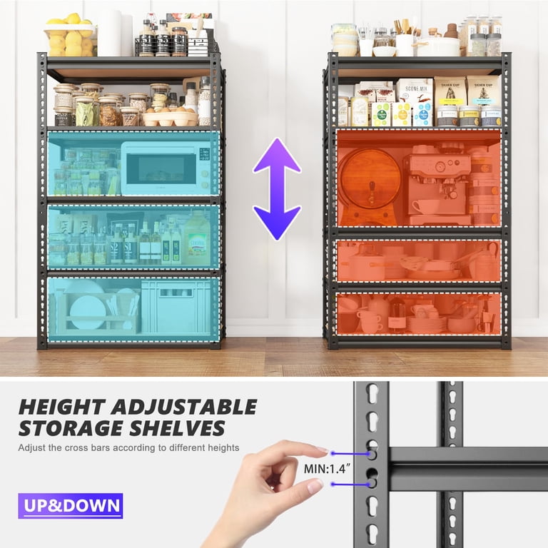 REIBII 5-Tier Adjustable Metal Garage Shelving Unit, 2000 Lbs photo 3