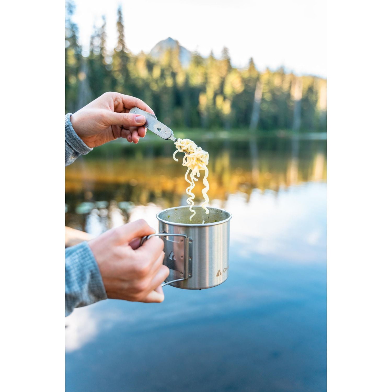 Coghlan's Folding Cutlery Set, Stainless Steel, Green with Silver Trim, All-in-one compact utensils