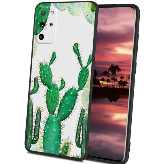 Cactus-watercolor Phone Case, Degined for Samsung Galaxy S20+ Plus Case Men Women, Flexible Silicone Shockproof Case for Samsung Galaxy S20+ Plus