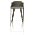 thumbnail image 2 of Bonded Leather Upholstered Counter Stool With Foot rest Shadow Black, 2 of 3