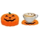 thumbnail image 2 of Posavasos Calabaza Fieltro para Halloween Manteles Individuales Antideslizantes Casera Color Naranja 6 Uds., 2 of 4