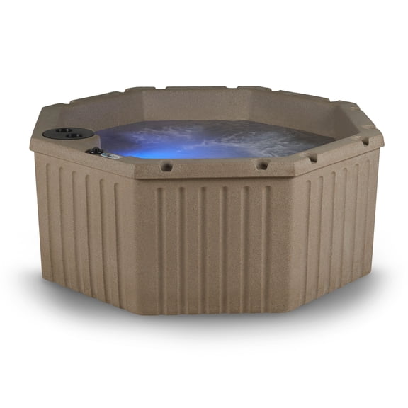 Aqualife by Strong Spas Invi 4-5 Person Plug & Play Octagonal Spa Hot Tub, 11 Jets, Cobblestone
