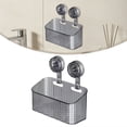 thumbnail image 2 of 1 Pc Shower Caddy Suction Cup Heavy Duty Bathroom Organizer Removable Shelves for Inside Shower, Shampoo, Waterproof Suction Plastic Storage for Bathroom Accessories Holder, 9.44"x4.13"x3.3", Black, 2 of 9