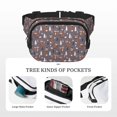 thumbnail image 5 of Easygdp Snowflake Fox Fanny Packs for Women Men, Belt Bag, Fashion Crossbody Bags, for Workout/Running/Hiking, 5 of 9
