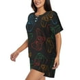 thumbnail image 2 of Lsque Gamepad Joystick Game Women's Short-Sleeved Pajama Set - 2 Piece Soft and Lightweight Sleepwear Set-4X-Large, 2 of 9