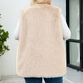 thumbnail image 4 of ZUKMRJPC Women's Faux Fur Vest Coats Sleeveless V Neck Open Front Cardigan Solid Color Winter Fluffy Fur Warm Thickened Outwear, 4 of 9