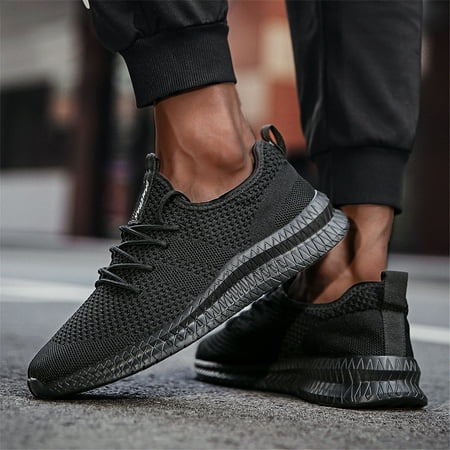 

Men‘s Running Shoes Couple Knit Breathable Lightweight Running Shoes Outdoor Athletic Walking Sneakers Spring And Summer