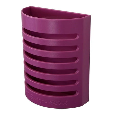 Tools for School Magnetic Pencil Holder for Locker, Refrigerator and Office Cabinets, Magenta