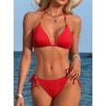 thumbnail image 4 of Asoul Triangle String Bikini Sets for Womens Tie Side Two Piece Swimsuits Womens Halter Bikinis Bathing Suits, 4 of 10