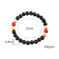 thumbnail image 2 of Toyvian Men's Multi-Color Beaded Elastic Bracelets Set of 1, Round Stone Beads for Casual and Everyday Wear, 2 of 8
