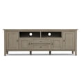 thumbnail image 6 of Simpli Home Warm Shaker 72 inch Wide Solid Wood TV Stand in Distressed Grey For TVs up to 80 inches, 6 of 12