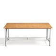 thumbnail image 2 of PARKWELL Outdoor Rectangular Dining Table,Patio Heavy-Duty Metal Frame Table with Polywood Top,Waterproof, Sunproof, Rust-Resistant for Porch Balcony Backyard,White, 2 of 7