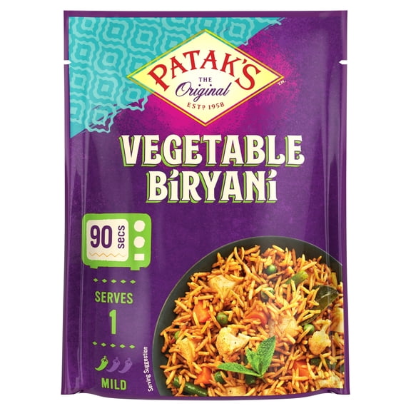 Patak's Vegetable Biryani 270g, Imported from Britain