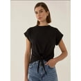 thumbnail image 4 of Basic Crew Neck Cropped T-Shirt, 4 of 7