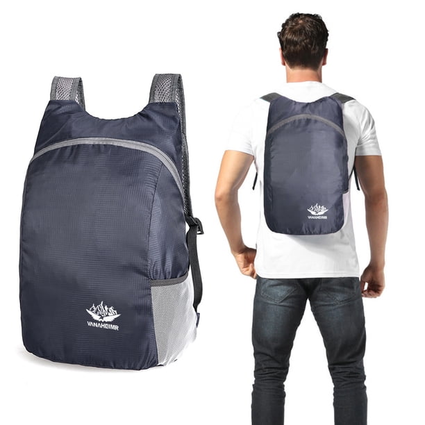 Paquete de senderismo de nailon para hombres y mujeres, bolsa plegable de supervivencia para acampar, para senderismo, pesca