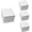 White-square, variant on 4PCS 2Inch Self-Adhesive Round Furniture Riser, White Carbon Steel Bed Table Sofa Lift Riser, Heavy Duty Couch Cabinet Riser, Adds 2Inch Height with Felt Pad