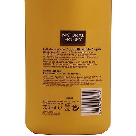 Revlon Natural Honey Elixir De Argan Gel De Ducha Body Wash 750 Ml 25 Oz - 
