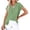Green, variant on Womens Short Sleeve Shirts V Neck Button Down Side Split Blouse Casual Loose Fitness Work Office Summer Tops