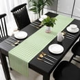 thumbnail image 3 of Sage Green Table Runner 70 Inches Long, Grid Checkered Plaid Gingham Lattice Trellis Kitchen Coffee Dining Table Decoration for Home Party Birthday Wedding Home Decor 13x70 Inches, 3 of 8