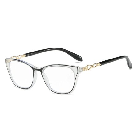 Comfortable Portable Elegant Eye Protection Ultra Light Frame Reading Glasses Eyeglasses Anti-Blue Light TRANSPARENT STRENGTH 100