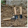thumbnail image 4 of Hongchun Black 3 pcs Set Mini Flower Pot Tools Claw Garden Tools with Wooden Handles, 4 of 5