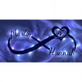 thumbnail image 2 of Handmadetneonsign Personalized Infinity Heart Rings Metal Wall LED Light, Couple Name Metal Sign, 2 of 5