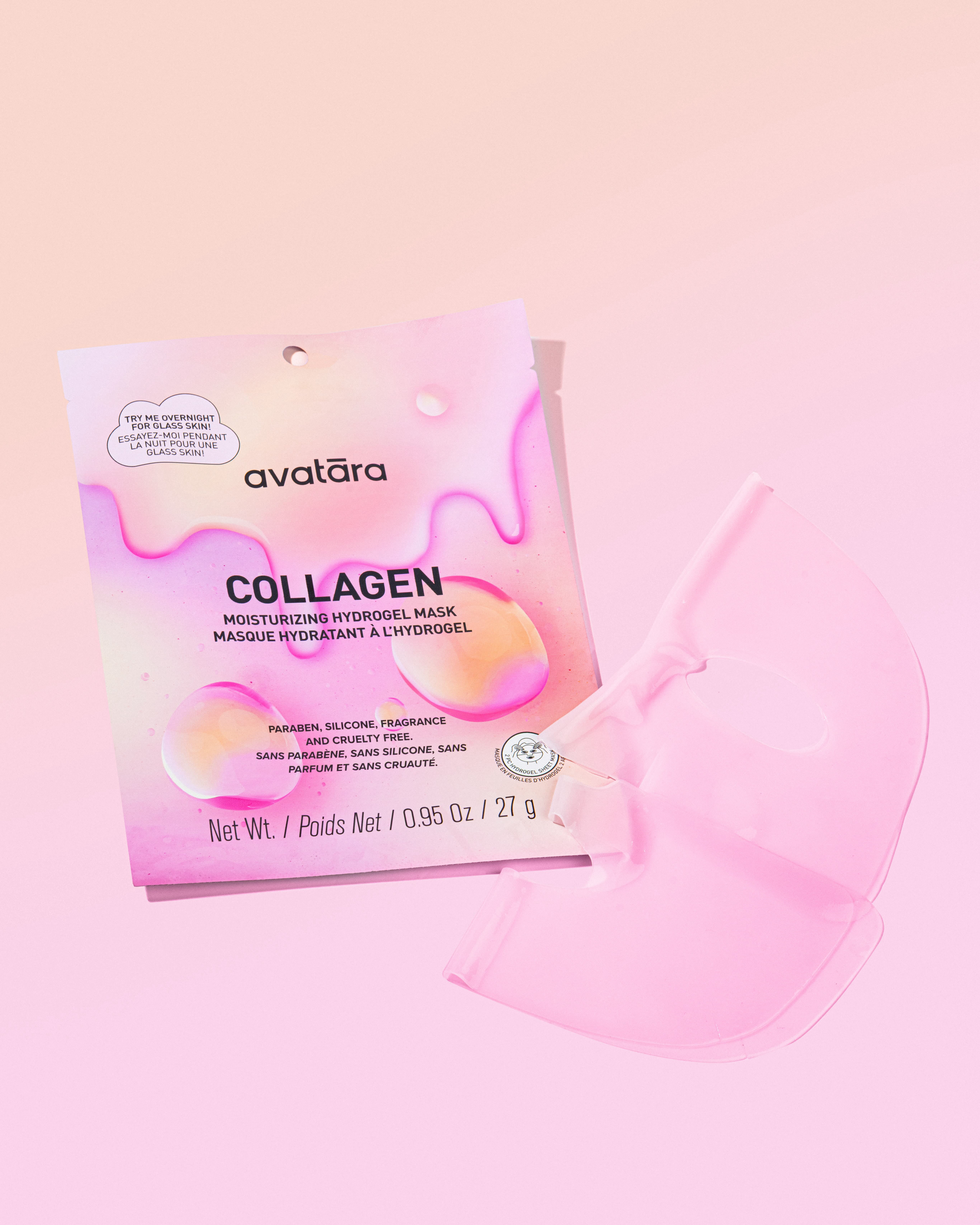 Avatara Vegan Collagen Moisturizing Hydrogel Face Mask for All Skin Types, 1 Sheet Mask
