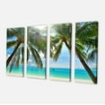 thumbnail image 2 of Designart 'Palm Hanging over Sandy White Beach ' Seashore Photo Canvas Art Print, 2 of 3