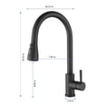 thumbnail image 5 of Cfowner Kitchen Faucet with Pull Down Sprayer, Commercial Kitchen Faucets for Bar Laundry, 360°Swivel Spout, Matte Black, 5 of 6