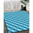 thumbnail image 2 of Ahgly Company Indoor Rectangle Patterned Neon Blue Area Rugs, 2' x 4', 2 of 6
