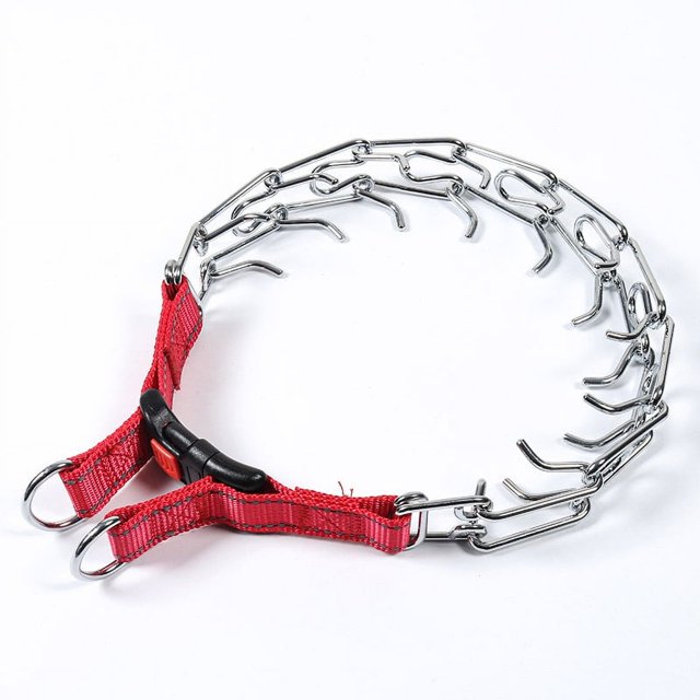 Collar con hebilla de bloqueo de hierro de metal, cadena de entrenamiento para perros con estimulación desmontable, suministros para mascotas, collar de entrenamiento para perros, collar, collar,