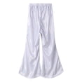 thumbnail image 4 of iiniim Kids Shiny Metallic Flare Pants Girls Elastic Waistband Wide Leg Bell Bottom for Performance Party, 4 of 7