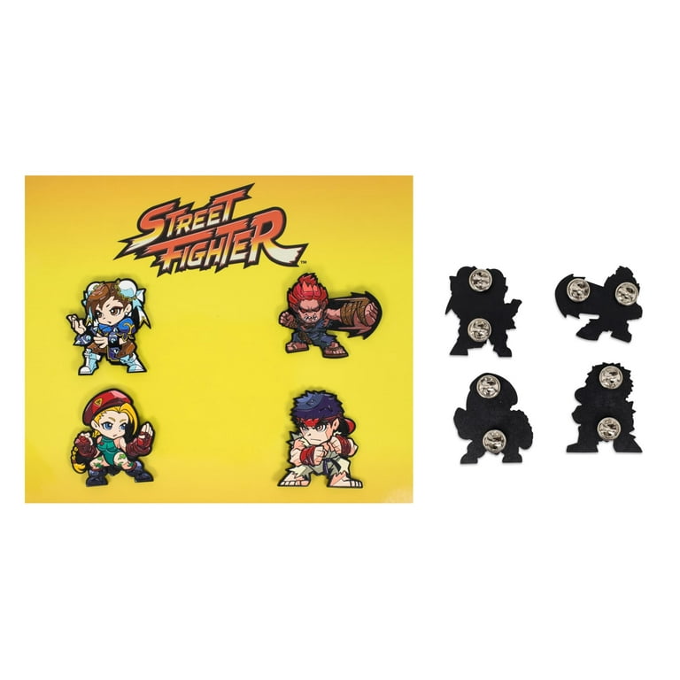 Street Fighter Collectible Enamel Pins | Set of 4 | Toynk