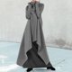 thumbnail image 4 of Gibobby Vestidos de sueter Vestido suelto irregular de color sólido para mujer, sudadera, de cuello , vestido de graduación para mujer(Gris,XL), 4 of 5
