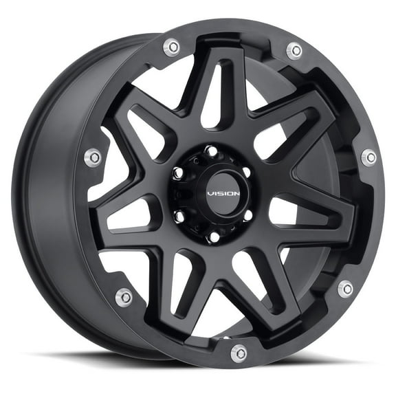 17x7 Vision Off-Road 416 Se7en Satin Black Wheel 5x4.5 (0mm)