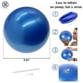 thumbnail image 3 of Luxtrada Anti-Burst Exercise Yoga Balance Ball - Fitness Stability Training Ball with Air Pump for Pilates Workouts Weight Loss, Home Gym (Purple), 3 of 8